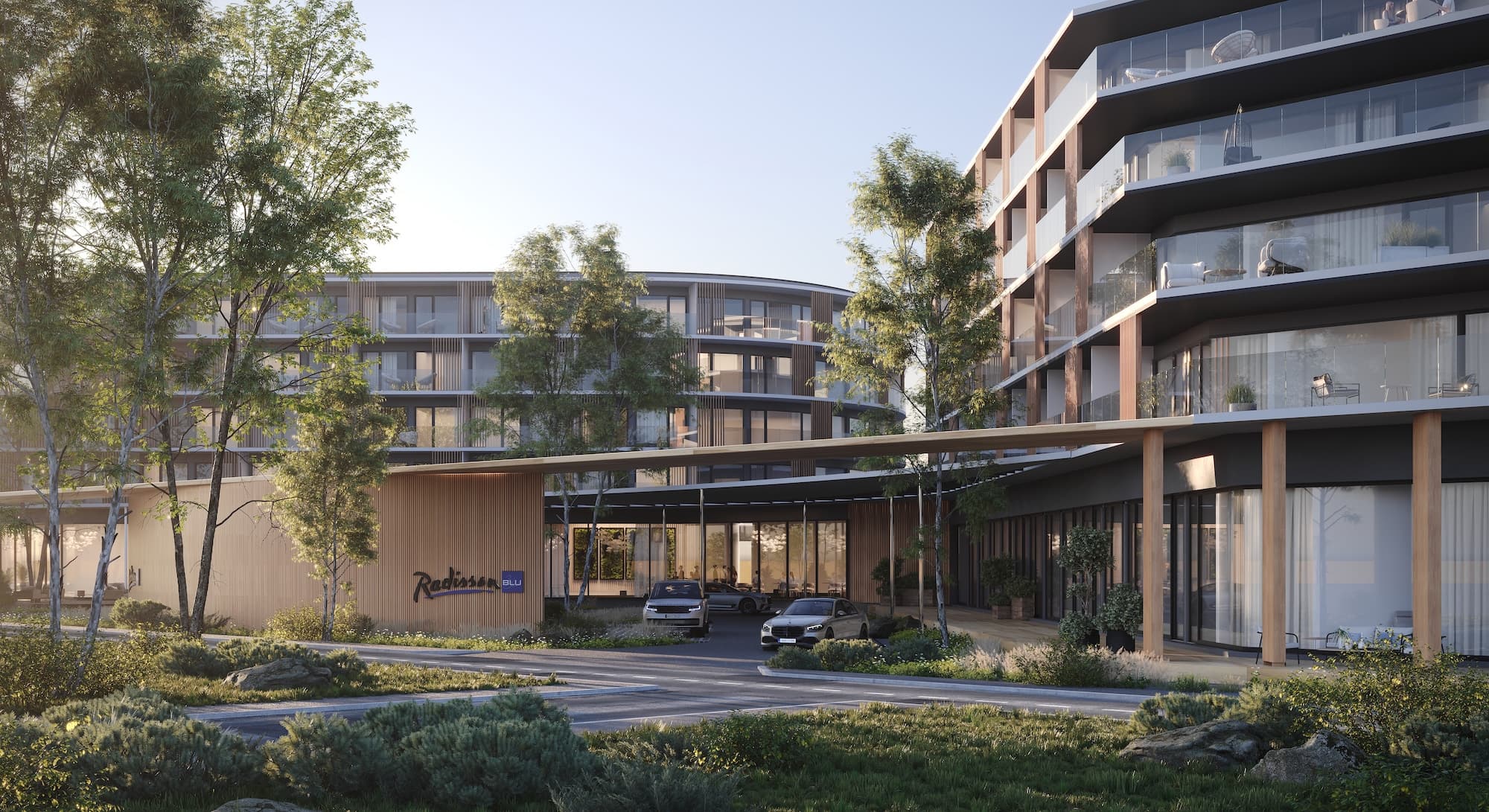 Radisson Blue - Visualizations, full CGI animation, postproduction, drone tracking