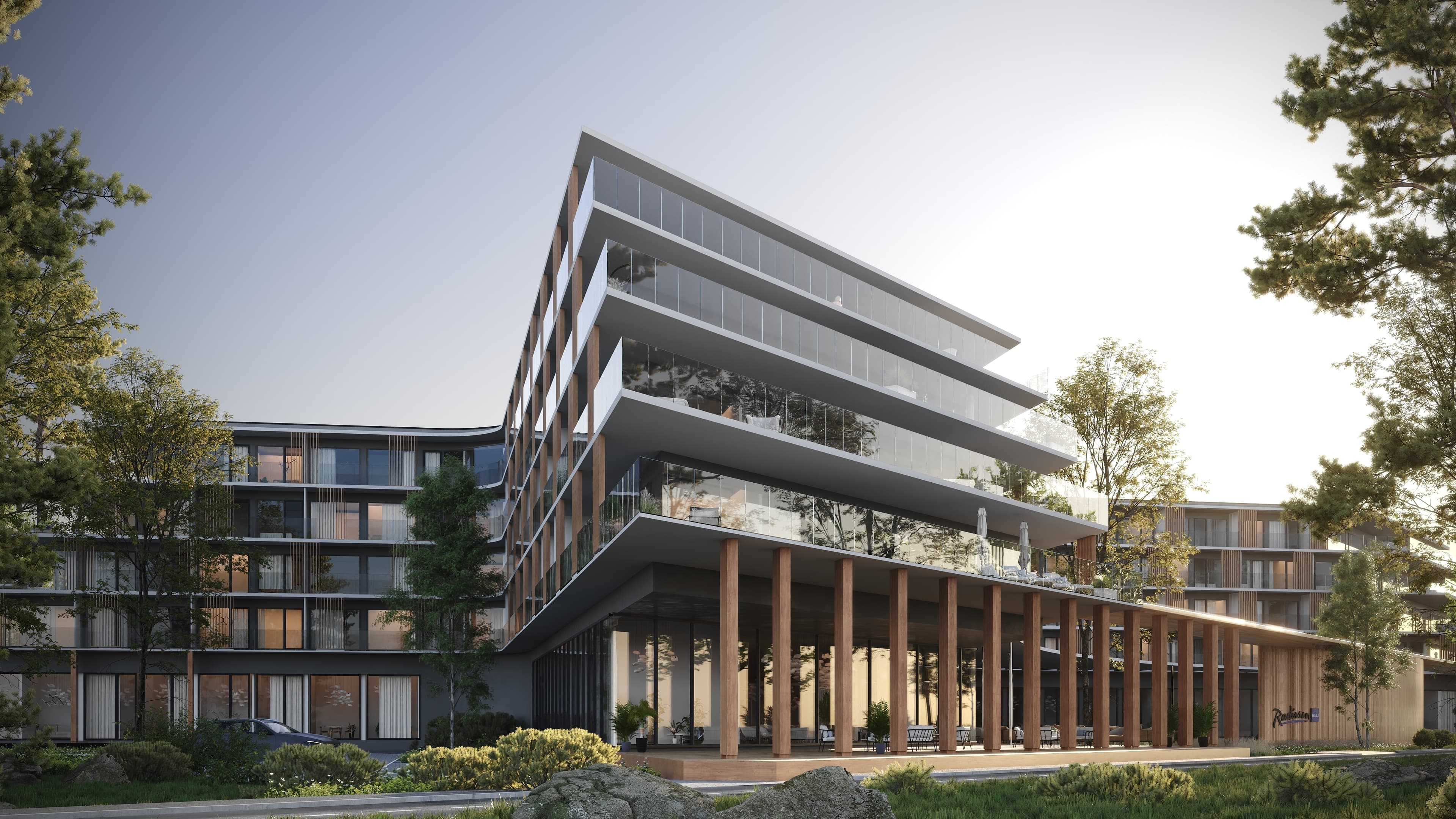 Radisson Blue - Visualizations, full CGI animation, postproduction, drone tracking