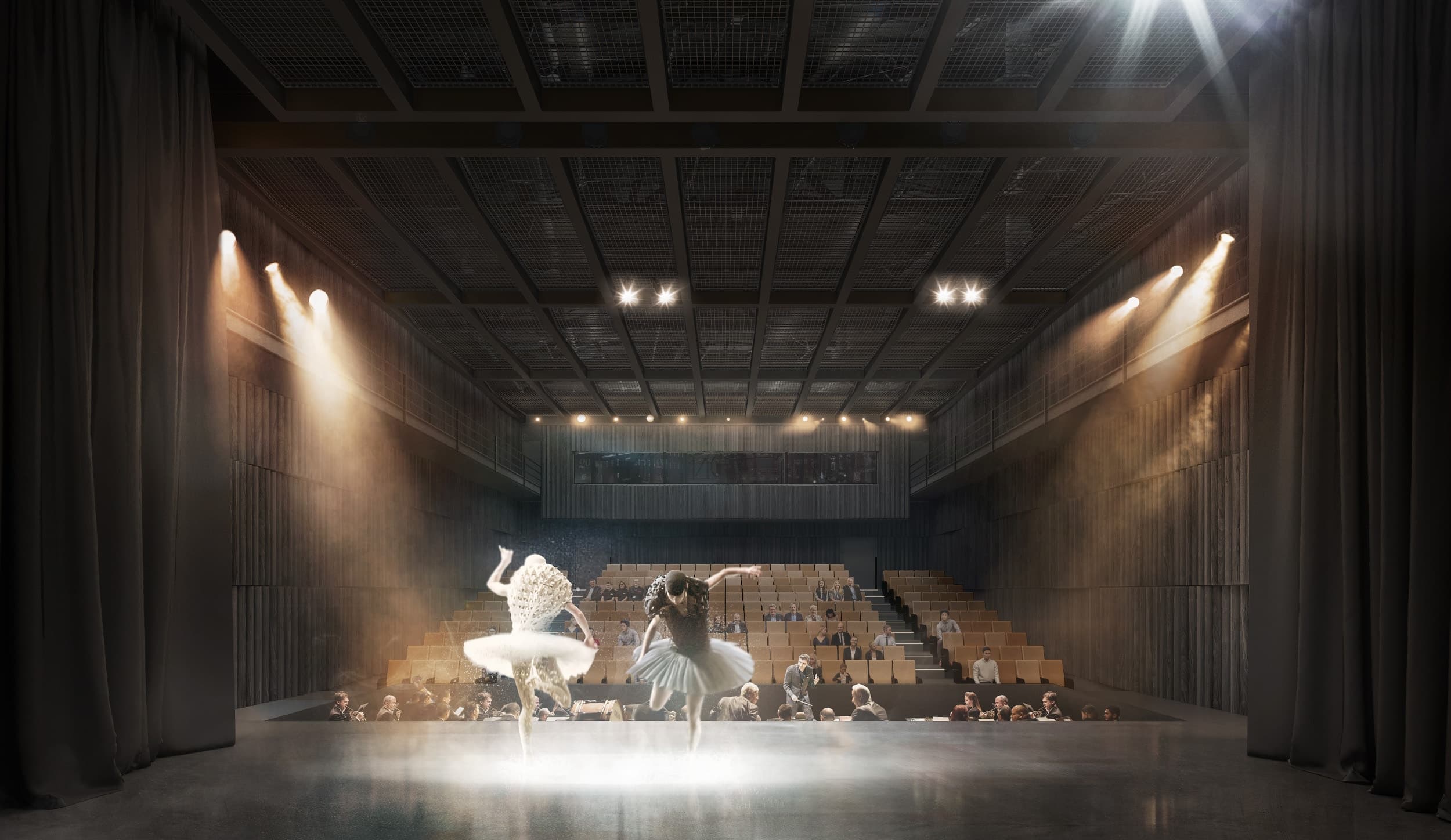 Theatre Revitalization Competition - Set of architectural visualizations, interior visualizations